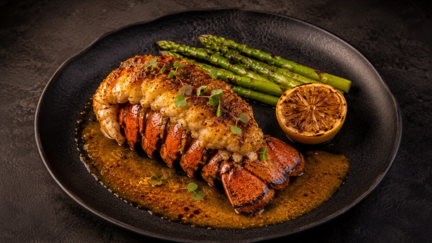 Grilled Lobster Tail with Suya Butter